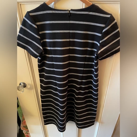 Gap Shortsleeved Black and Gray Stripe Mini Dress Size S - Picture 2 of 6